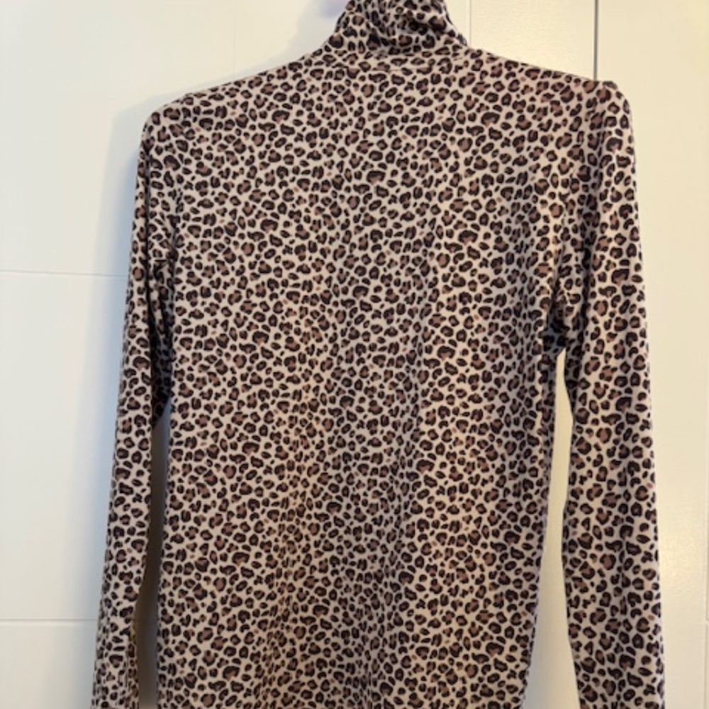 MARC CAIN - Leoppard Print Funnel Neck Top - NEW - Size L (N5 in Marc Cain)